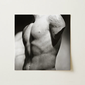Male Nude Marble Torso Art Print / Canvas, 12x12’’ / 31x31cm / Unframed / no Border, Posters Prints & Visual Artwork, Toby Leon