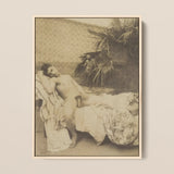 Male Nude Reclining - Vincenzo Galdi Fine Art Print / Canvas, 12x16’’ / 31x41cm / Natural Frame, Posters Prints & Visual Artwork, Toby Leon