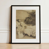 Male Nude Reclining - Vincenzo Galdi Fine Art Print / Canvas Black-framed Sepia-toned Photograph Two Figures Galdi’s 19th-century, Prints