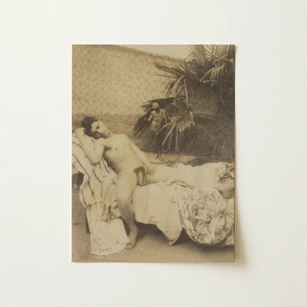 Male Nude Reclining - Vincenzo Galdi Fine Art Print / Canvas Sepia-toned Photographic Figure Draped Fabric Galdi’s 19th-century, Prints