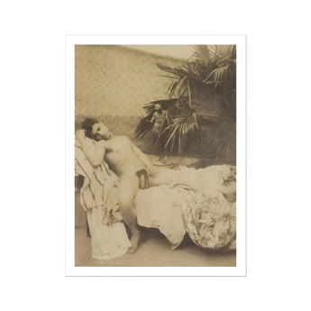 Nudo maschile reclinato - Stampa fine art di Vincenzo Galdi / Canvas, 12x16’’ / 31x41cm / Senza cornice / Bordo bianco, Poster, stampe e opere d’arte visiva,