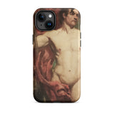 Male Nude Standard Bearer - William Etty Phone Case Iphone 15 Plus / Matte Phone Case Classical Art William Etty, Cradle Artistic