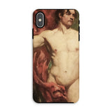 Male Nude Standard Bearer - William Etty Phone Case Iphone Xs Max / Matte Phone Case Classical Nude Male Figure Painting William Etty,
