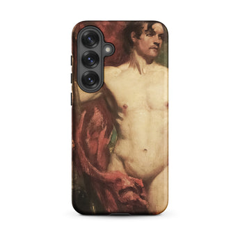 Male Nude Standard Bearer - William Etty Phone Case Samsung Galaxy S25 Plus / Matte Phone Case Classical Painting Nude Male Figure Draped