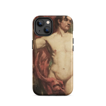 Male Nude Standard Bearer - William Etty Phone Case Iphone 14 / Matte Iphone Case Nude Male Figure William Etty, Cradle Artistic Rebellion,