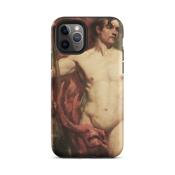 Male Nude Standard Bearer - William Etty Phone Case Iphone 11 Pro / Matte Iphone Case Nude Male Figure Painting William Etty, Cradle