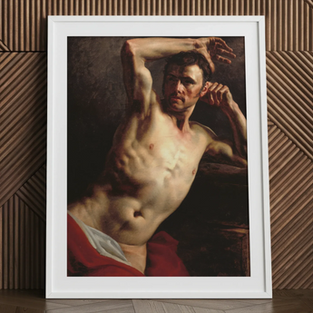 Männlicher Akt - Theodore Gericault Kunstdruck / Leinwand, 24x32’’ / 61x81cm / Weißer Rahmen / Passepartout, Poster, Drucke & visuelle Kunstwerke, Toby Leon