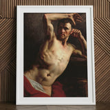 Male Nude - Theodore Gericault Art Print / Canvas Framed Classical Oil Painting Muscular Figure Théodore Géricault’s Study, Homoerotic,