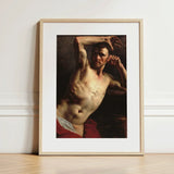 Male Nude - Theodore Gericault Art Print / Canvas Framed Classical Oil Painting Muscular Figure Théodore Géricault’s Study, Homoerotic,