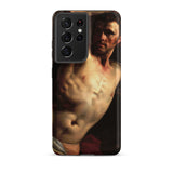 Male Nude - Theodore Gericault Samsung Case, Galaxy S21 Ultra / Matte, Black Smartphone Case Classical Painting Shirtless Man