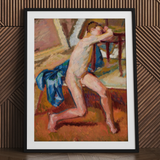 Männlicher Akt – Wojciech Weiss Fine Art Print / Leinwand, 24x32’’ / 61x81cm / Schwarzer Rahmen / Passepartout, Poster, Drucke & visuelle Kunstwerke, Toby Leon