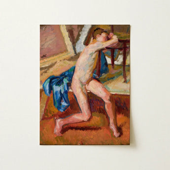 Male Nude - Wojciech Weiss Fine Art Print / Canvas Vibrant Oil Painting Figure Expressive, Brushstroke Colliding, Fugitive Ecstasy Prints