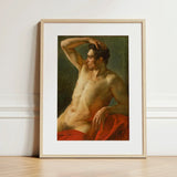 Male Torso in Profile - Theodore Gericault Art Print / Canvas Framed Classical Painting Nude Figure Rendered Théodore Géricault’s,
