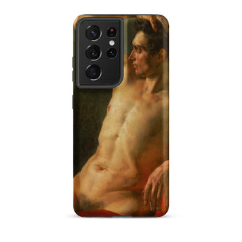 Male Torso in Profile - Theodore Gericault Phone Case Samsung Galaxy S21 Ultra / Matte Phone Case Classical Painting Nude Male Figure Warm