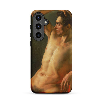 Male Torso in Profile - Theodore Gericault Phone Case Samsung Galaxy S24 Plus / Matte Phone Case Classical Painting Nude Male Figure Warm
