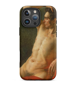 Iphone 16 Pro Max / Matte Male Torso in Profile - Theodore Gericault Phone Case Art, Flesh Meets Canvas, Raw Masculinity
