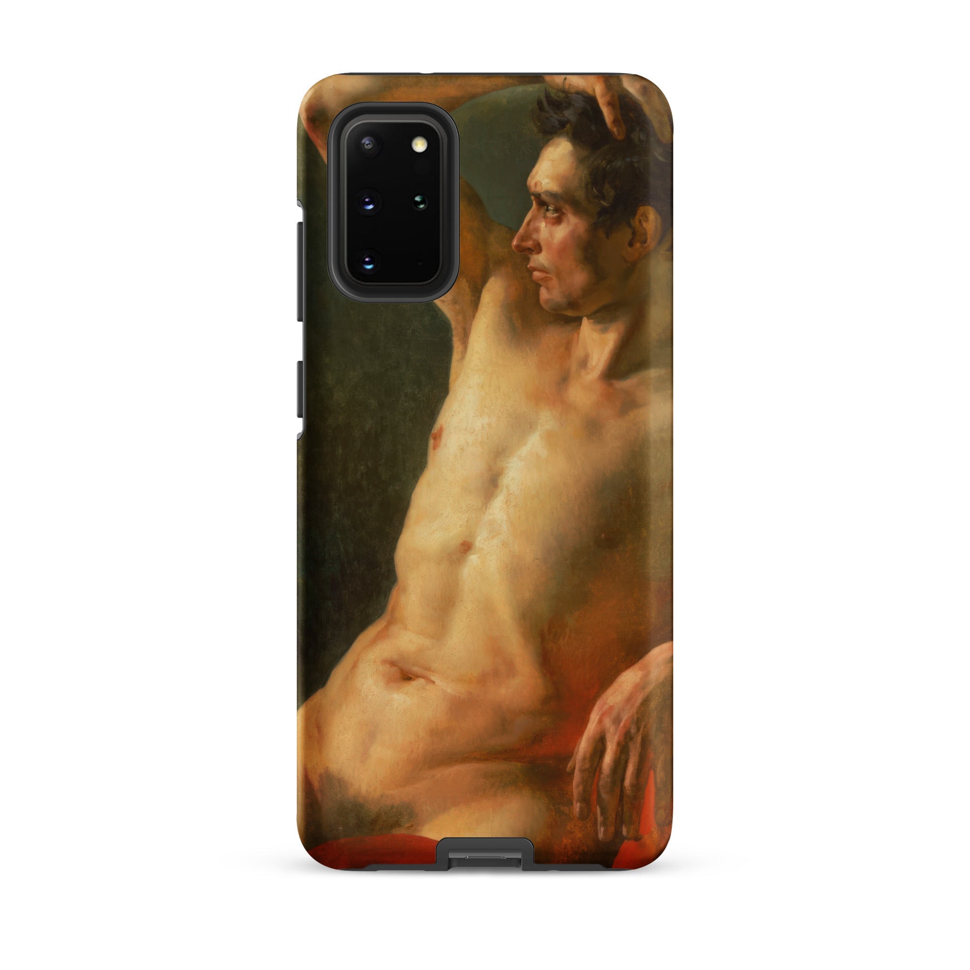 Male Torso in Profile Theodore Gericault Samsung Case, Galaxy S20 Plus / Matte, Smartphone Case Classical Painting Male Nude