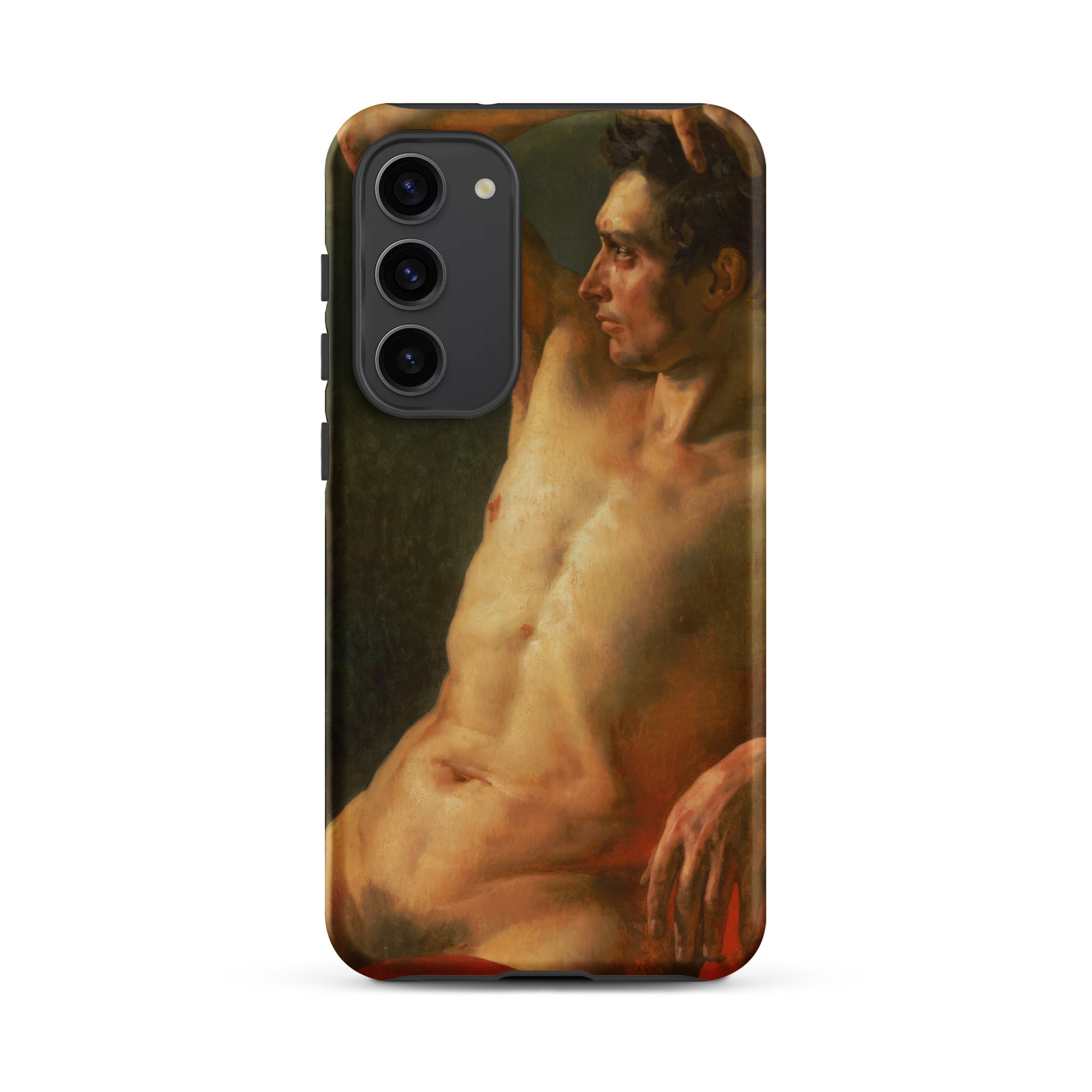 Male Torso in Profile Theodore Gericault Samsung Case, Galaxy S23 Plus / Matte, Smartphone Case Classical Painting Male Figure