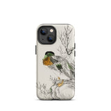 Wilde eend - Numata Kashu Meiji Duck Art iPhone-hoesje, 13 Mini / Mat, mobiele telefoonhoesjes, Toby Leon