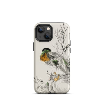 Wilde eend - Numata Kashu Meiji Duck Art iPhone-hoesje, 13 Mini / Mat, mobiele telefoonhoesjes, Toby Leon