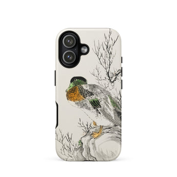 Wilde eend - Numata Kashu Meiji Duck Art iPhone-hoesje, 17 / Mat, mobiele telefoonhoesjes, Toby Leon