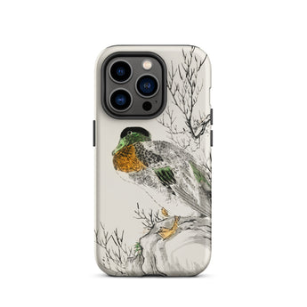 Mallard - Numata Kashu Meiji Duck Art Phone Case Iphone 14 Pro / Matte Duck-themed Phone Case Numata Kashu, Digital Heartbeat Capturing,
