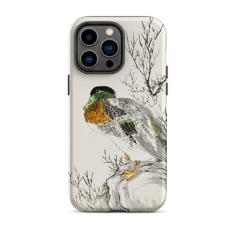 Mallard - Numata Kashu Meiji Duck Art Phone Case Iphone 14 Pro Max / Matte Duck-themed Phone Case Numata Kashu, Digital Heartbeat