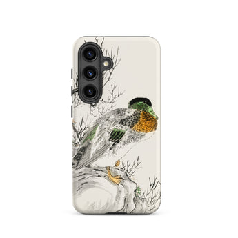 Mallard - Numata Kashu Meiji Duck Art Phone Case Samsung Galaxy S24 / Matte Phone Case Detailed Illustration Duck Black Head Green Numata
