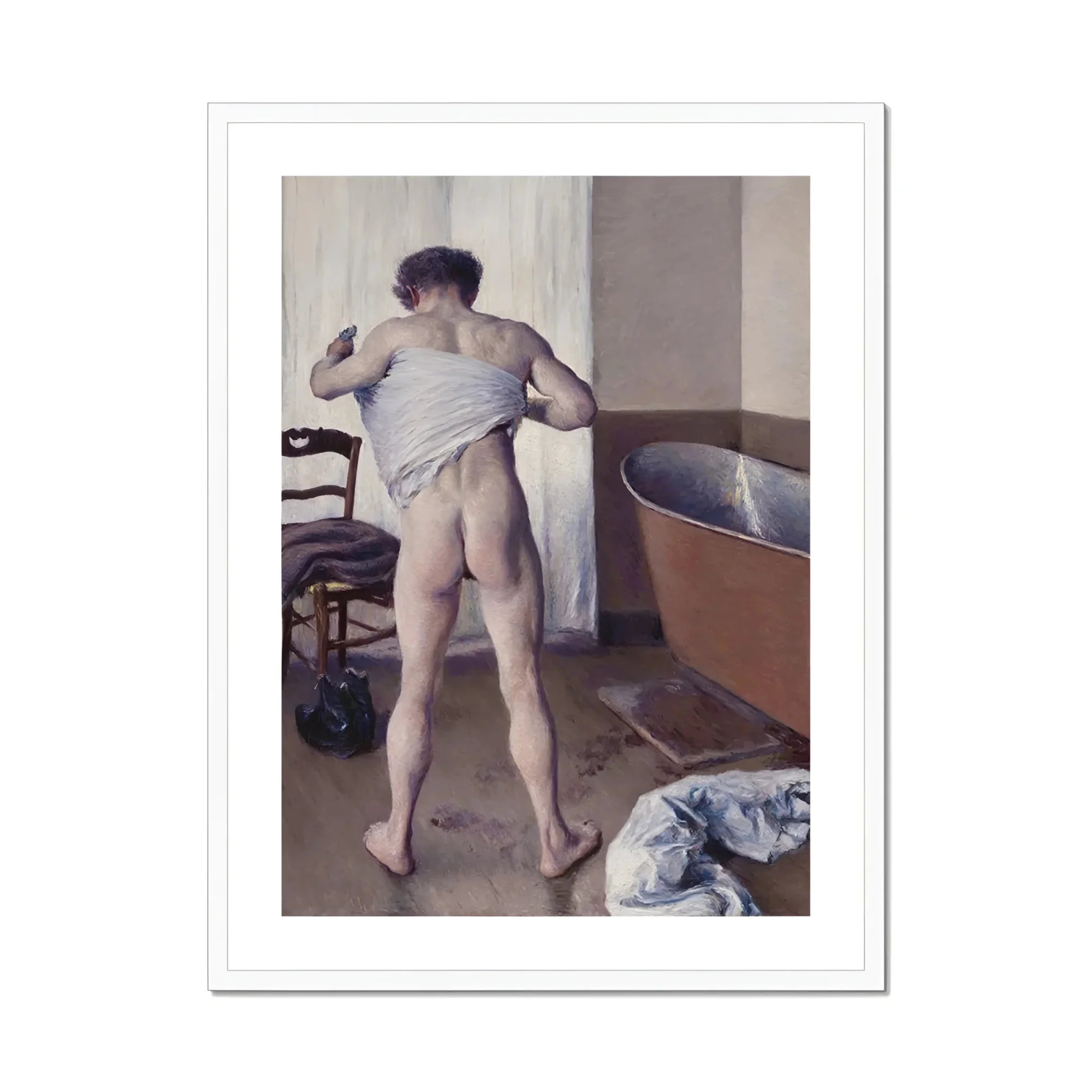 Man at His Bath - Gustave Caillebotte Nude Art Print, Apologize Provide Descriptions Nude Partially Aim Responses Family-friendly