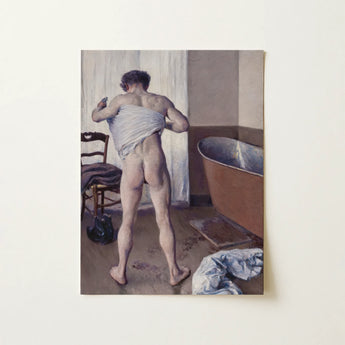 Man at His Bath - Gustave Caillebotte Nude Art Print / Canvas, 12x16’’ / 31x41cm / Unframed / no Border, Posters Prints & Visual Artwork,