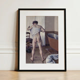 Man at His Bath - Gustave Caillebotte Nude Art Print / Canvas Black-framed Classical Painting Muscular Studio Gay, Caillebotte’s Prints