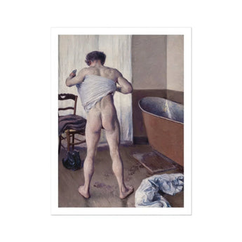 Man at His Bath - Gustave Caillebotte Nude Art Print / Canvas Figure Bathtub Viewed Gay, Caillebotte’s Prints