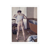 Man at His Bath - Gustave Caillebotte Nude Art Print / Canvas, 12x16’’ / 31x41cm / Unframed / White Border, Posters Prints & Visual