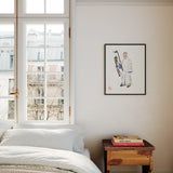 Man in Mourning - Mantsjoe-funeraire mode kunstprint / Canvas, posters, prints & visuele kunstwerken, Toby Leon