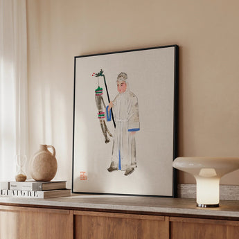 Man in Mourning - Mantsjoe-funeraire mode kunstprint / Canvas, posters, prints & visuele kunstwerken, Toby Leon