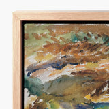 Watercolor Painting Light Wood Frame Abstract Brushstrokes Earthy John Singer Sargent, Exploding Conventional Notions, Early 20th-century