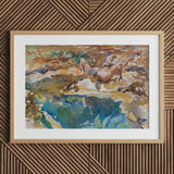 Man and Pool - John Singer Sargent Nude Art Print / Canvas Watercolor Painting Light Wood Frame Figures Water, Exploding Conventional