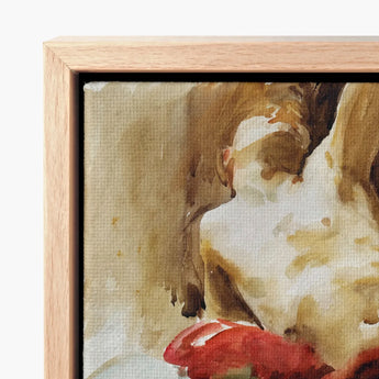 Watercolor Painting Figure Earthy Tones Red Accents Framed John Singer Sargent, Drapery, Announces, Post-1900 Male