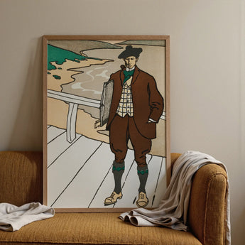 Man Smoking a Pipe - Edward Penfield Art Print / Canvas, Posters Prints & Visual Artwork, Toby Leon