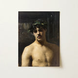 Man Wearing Laurels - John Singer Sargent Art Print / Canvas, 12x16’’ / 31x41cm / Unframed / no Border, Posters Prints & Visual Artwork,