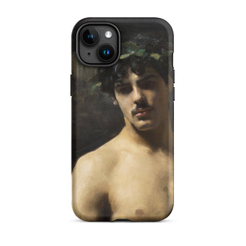 Man Wearing Laurels - John Singer Sargent Phone Case Iphone 15 Plus / Matte Phone Case Classical Art John Singer Sargent, Sargent-inspired
