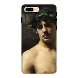 Man Wearing Laurels - John Singer Sargent Phone Case Iphone 8 Plus / Matte Phone Case Classical Painting Young Person Dark Hair John Singer