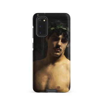 Man Wearing Laurels - John Singer Sargent Phone Case Samsung Galaxy S20 / Matte Black Phone Case Classical Painting Young Man Dark John