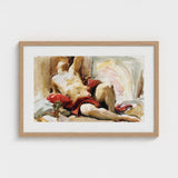 Man with Red Drapery - John Singer Sargent Art Print / Canvas, Announces, Post-1900 Watercolor Male Prints