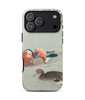 Mandarin Ducks - Ohara Koson Phone Case Sleek Detailed Illustration Two Water, Koson’s, Drift, Sage Green Shallows, Japanese, Woodblock