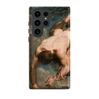 Manlius Hurled from the Rock - William Etty Samsung Case, Galaxy S23 Ultra / Matte, Smartphone Case Classical Painting Man