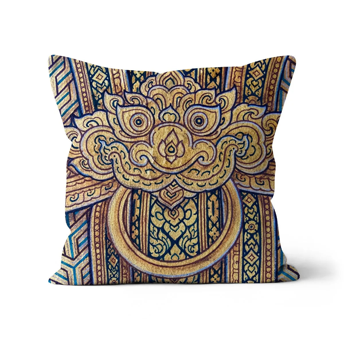 Man’s Best Friend Cushion - Decorative Throw Pillow - Linen / 18’x18’ - Throw Pillows - Aesthetic Art