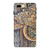 Man’s Best Friend - Traditional Thai Iphone Case 8 Plus / Matte Ornate Phone Case Intricate Gold Blue Paisley-inspired Patterns Traditional