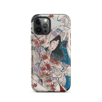Maple Leaf Gathering - Taiso Yoshitoshi Phone Case Iphone 12 Pro / Matte Phone Case Japanese Art Maple Leaf Gathering, Taiso Yoshitoshi’s