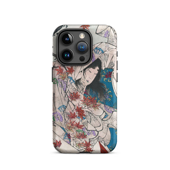 Maple Leaf Gathering - Taiso Yoshitoshi Phone Case Iphone 15 Pro / Matte Artistic Phone Case Maple Leaf Gathering, Taiso Yoshitoshi’s